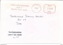 Slogan Meter Cover / Pitney Bowes #300030, District Court - 11 December 1997 Tartu - Estonia