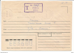 Registered Meter Cover / Soviet Style - 30 September 1993 Pärnu - Estonia