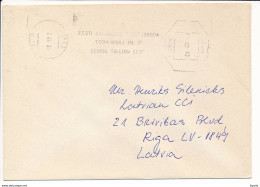 Meter Cover / Soviet Style - 15 December 1995 Tallinn To Latvia - Estonia