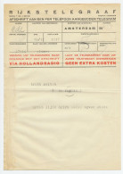 Afschrift Van Per Telefoon Aangeboden Telegram Amsterdam 1935 - Non Classés