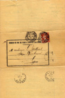 Document Avec Timbre Semeuse Valeur 10c Oblitération THONON LES BAINS 20/09/1914 - 1877-1920: Periodo Semi Moderno