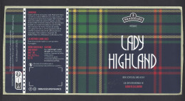 Etiquette De Bière Cuivrée  -  Lady Highland  -  Brasserie Des 3 Brasseurs à Lezennes   (59) - Birra