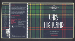 Etiquette De Bière Cuivrée  -  Lady Highland  -  Brasserie Des 3 Brasseurs à Lezennes   (59) - Beer