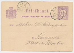 Briefkaart G. 19 A-krt. Gorredijk - Leeuwarden 1880 - Ganzsachen