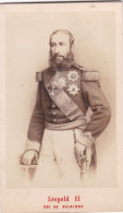 ROI DE BELGIQUE Photo Originale CDV Portrait De Léopold II Par Le Photographe Neurdein - Ancianas (antes De 1900)