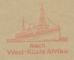 Meter Cut Deutsches Reich / Germany 1934 Passenger Ship - Liner - West Coast Africa - Bateaux