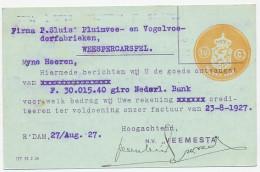 Fiscaal 10 C. Rotterdam 1927 - Em. Veth - Fiscale Zegels