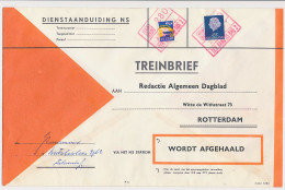 Treinbrief Den Haag - Rotterdam 1971 - Unclassified
