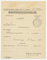 Aalsmeer 1910 - Kwitantie Rijksverzekeringsbank - Ohne Zuordnung