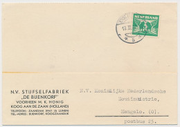 Firma Briefkaart Koog Zaandijk 1942 Stijfselfabriek De Bijenkorf - Non Classés