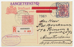 Briefkaart G. 209 A Aangetekend Groningen - Amsterdam 1926 - Non Classés