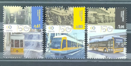 2023 - Portugal - MNH - 150 Years Of Carris - Company Of Urban Transports Of Lisboa - 3 Stamps - Ungebraucht