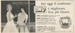 W1892 OMO Lava Più Bianco - Pubblicità Del 1958 - Vintage Advertising - Advertising