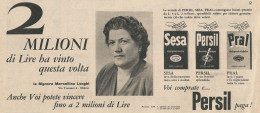 W1879 Detersivo PERSIL - Marcellina LONGHI Di Milano - Pubblicità Del 1958 - Ad - Publicités