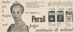 W1878 Buoni Premio Detersivo PERSIL - Pubblicità Del 1958 - Vintage Advertising - Advertising