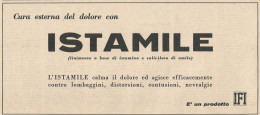 W1850 Linimento ISTAMILE Calma Il Dolore - Pubblicità 1958 - Vintage Advertising - Publicités