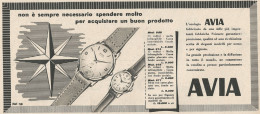 W1813 Orologio AVIA 15 Rubini - Pubblicità 1958 - Vintage Advertising - Publicités