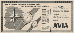 W1812 Orologio AVIA 15 Rubini - Pubblicità 1958 - Vintage Advertising - Publicités
