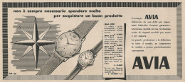 W1811 Orologio AVIA 15 Rubini - Pubblicità 1958 - Vintage Advertising - Werbung