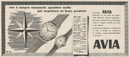 W1809 Orologio AVIA 15 Rubini - Pubblicità 1958 - Vintage Advertising - Werbung