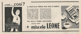 W1803 Latte Con Miscela Leone - Pubblicità 1958 - Vintage Advertising - Publicités