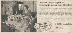 W1792 Margarina GRADINA - Pubblicità Del 1958 - Vintage Advertising - Werbung