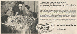 W1790 Margarina GRADINA - Pubblicità Del 1958 - Vintage Advertising - Publicités