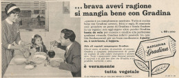 W1788 Margarina GRADINA - Pubblicità Del 1958 - Vintage Advertising - Publicités