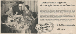 W1793 Margarina GRADINA - Pubblicità Del 1958 - Vintage Advertising - Publicités