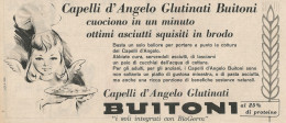 W1782 Capelli D'Angelo Glutinati BUITONI - Pubblicità Del 1958 - Vintage Advert - Publicités