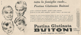 W1781 Pastina Glutinata BUITONI - Pubblicità Del 1958 - Vintage Advertising - Publicités