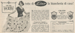 W1754 Tutta Di Lino La Biancheria Di Casa - Pubblicità Del 1958 - Vintage Advert - Publicités