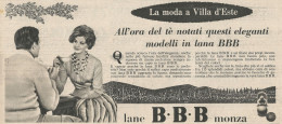 W1751 Lane B.B.B. Monza - La Moda A Villa D'Este - Pubblicità Del 1958 - Advert - Reclame