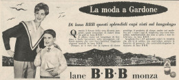 W1749 Lane B.B.B. Monza - La Moda A Gardone - Pubblicità Del 1958 - Vintage Ad - Advertising