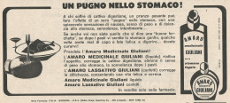 W1744 Amaro Medicinale Giuliani - Pubblicità Del 1958 - Vintage Advertising - Advertising