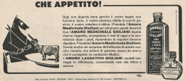 W1740 Amaro Medicinale Giuliani - Pubblicità Del 1958 - Vintage Advertising - Werbung