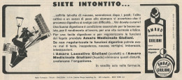 W1742 Amaro Medicinale Giuliani - Pubblicità Del 1958 - Vintage Advertising - Advertising