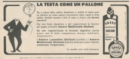 W1741 Amaro Medicinale Giuliani - Pubblicità Del 1958 - Vintage Advertising - Advertising