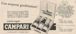 W1730 Scatola Regalo Campari - Pubblicità Del 1958 - Vintage Advertising - Advertising