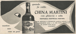 W1706 China Martini Con Ghiaccio E Seltz - Pubblicità Del 1958 - Vintage Advert - Reclame
