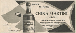W1703 China Martini Calda - Pubblicità Del 1958 - Vintage Advertising - Reclame