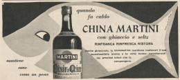 W1702 China Martini Con Ghiaccio E Seltz - Pubblicità Del 1958 - Vintage Advert - Advertising