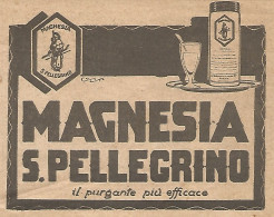 W1694 Magnesia San Pellegrino - Pubblicità Del 1926 - Old Advertising - Advertising