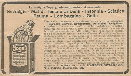 W1695 Pastiglie TOGAL Per Mal Di Denti - Pubblicità Del 1926 - Old Advertising - Advertising