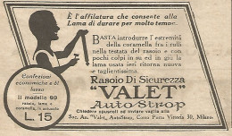 W1687 Rasoio VALET AutoStrop - Pubblicità Del 1926 - Old Advertising - Advertising