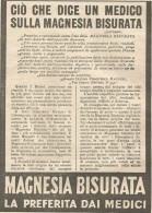 W1678 Magnesia Bisurata La Preferita Dai Medici - Pubblicità Del 1926 - Old Ad - Werbung