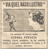 W1682 Cipria Petalia - Via Quel Naso Lustro - Pubblicità Del 1926 - Old Advert - Advertising