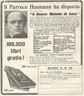 W1679 Nuovo Metodo Di Cura HEUMANN - Pubblicità Del 1926 - Old Advertising - Advertising