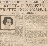 W1674 Crema TOKALON - Sig.ra Brisset - Pubblicità Del 1926 - Old Advertising - Werbung