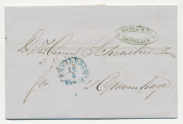 Halfrond-Francostempel Amsterdam - Den Haag 1850 - ...-1852 Precursori